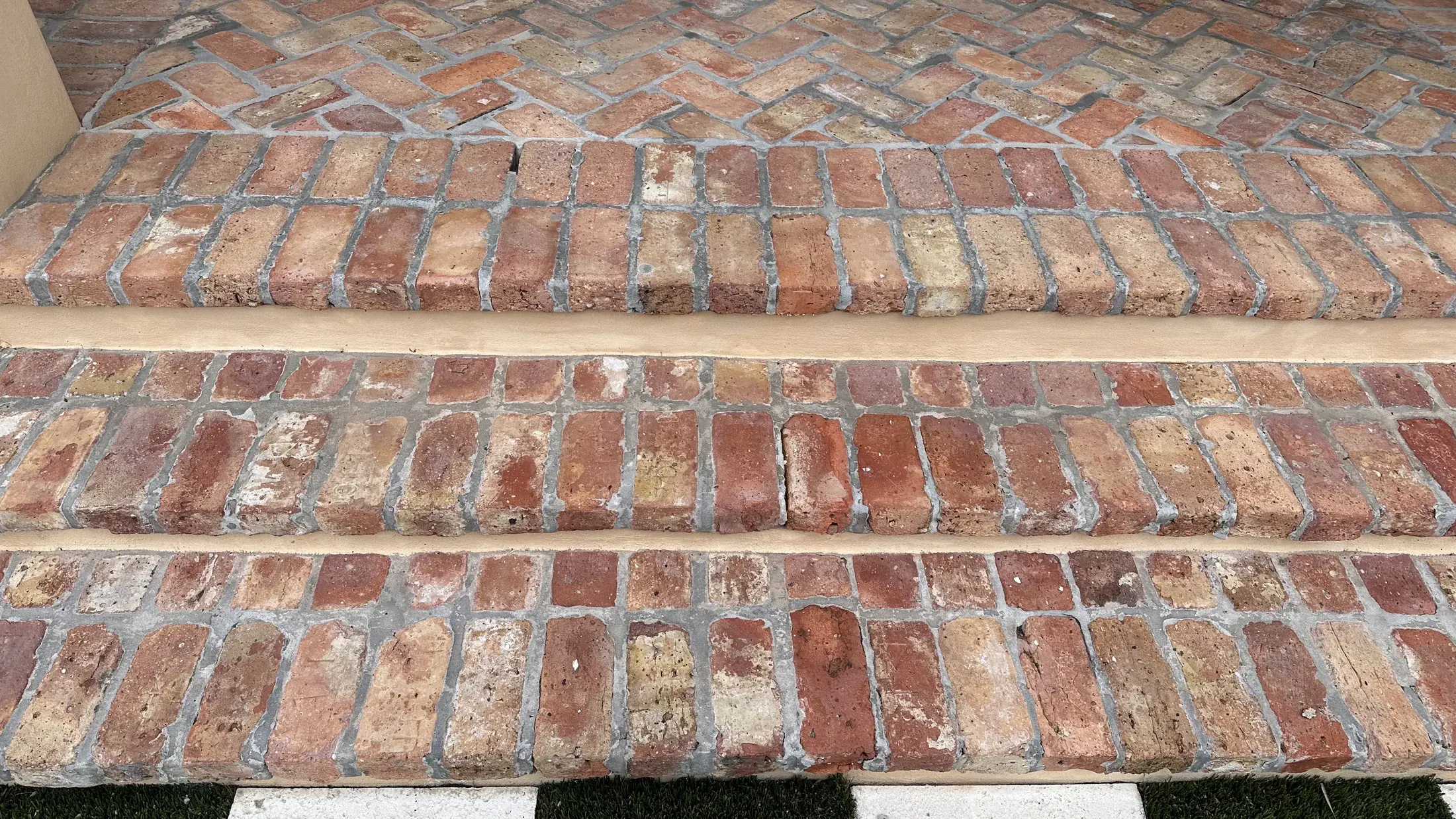 Chicago brick steps photographed during restoration work