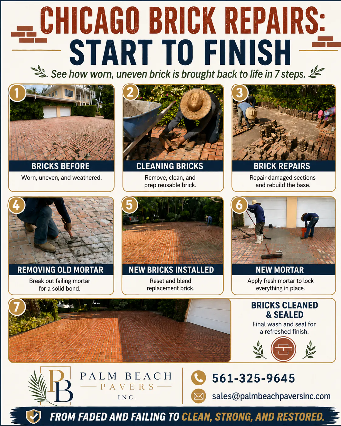 Step-by-step Chicago brick repair process