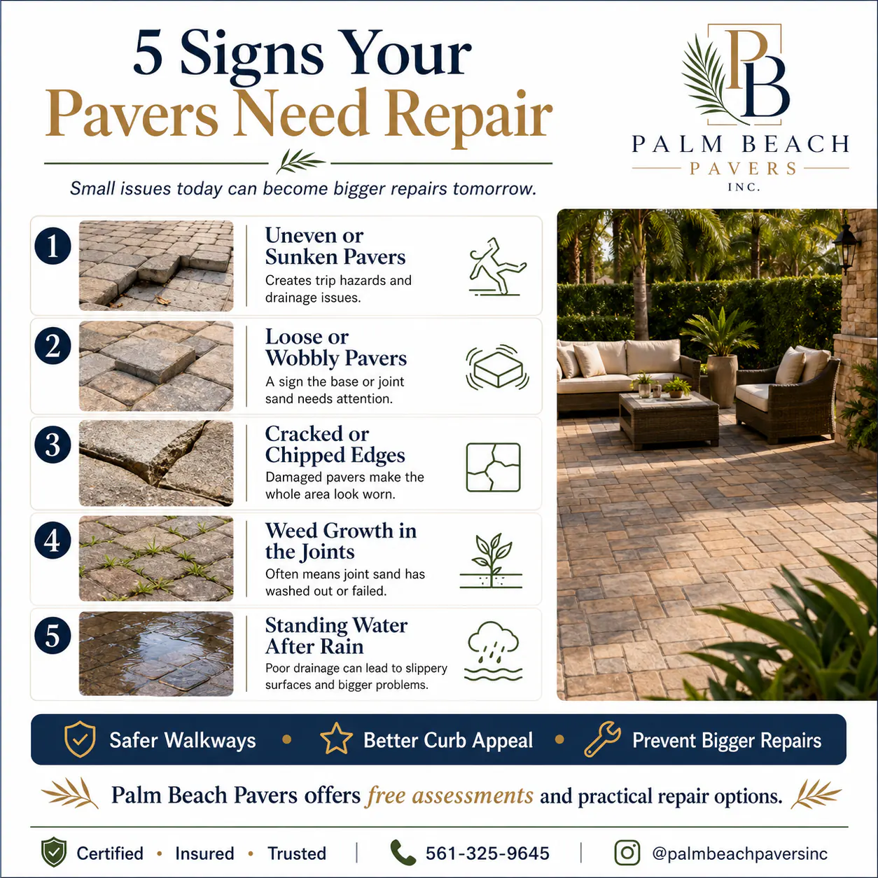 Five signs that pavers may need repair