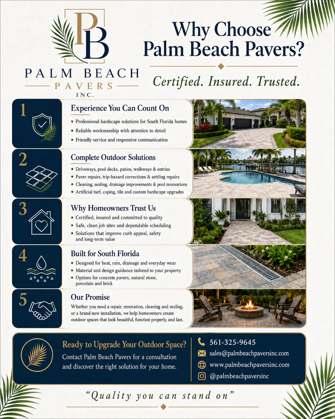 Five reasons homeowners choose Palm Beach Pavers