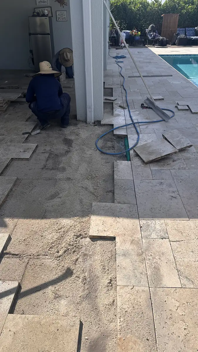 Palm Beach Pavers project detail related to why are pavers sinking near a drain?