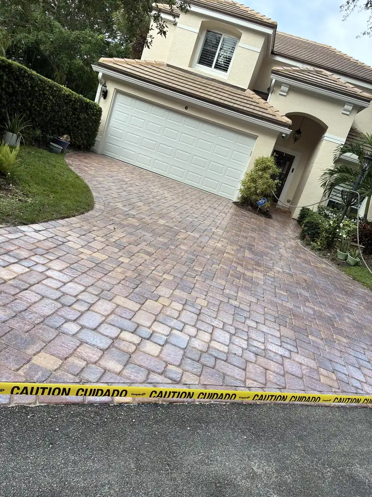 Tree-Root Driveway Paver Repair work by Palm Beach Pavers