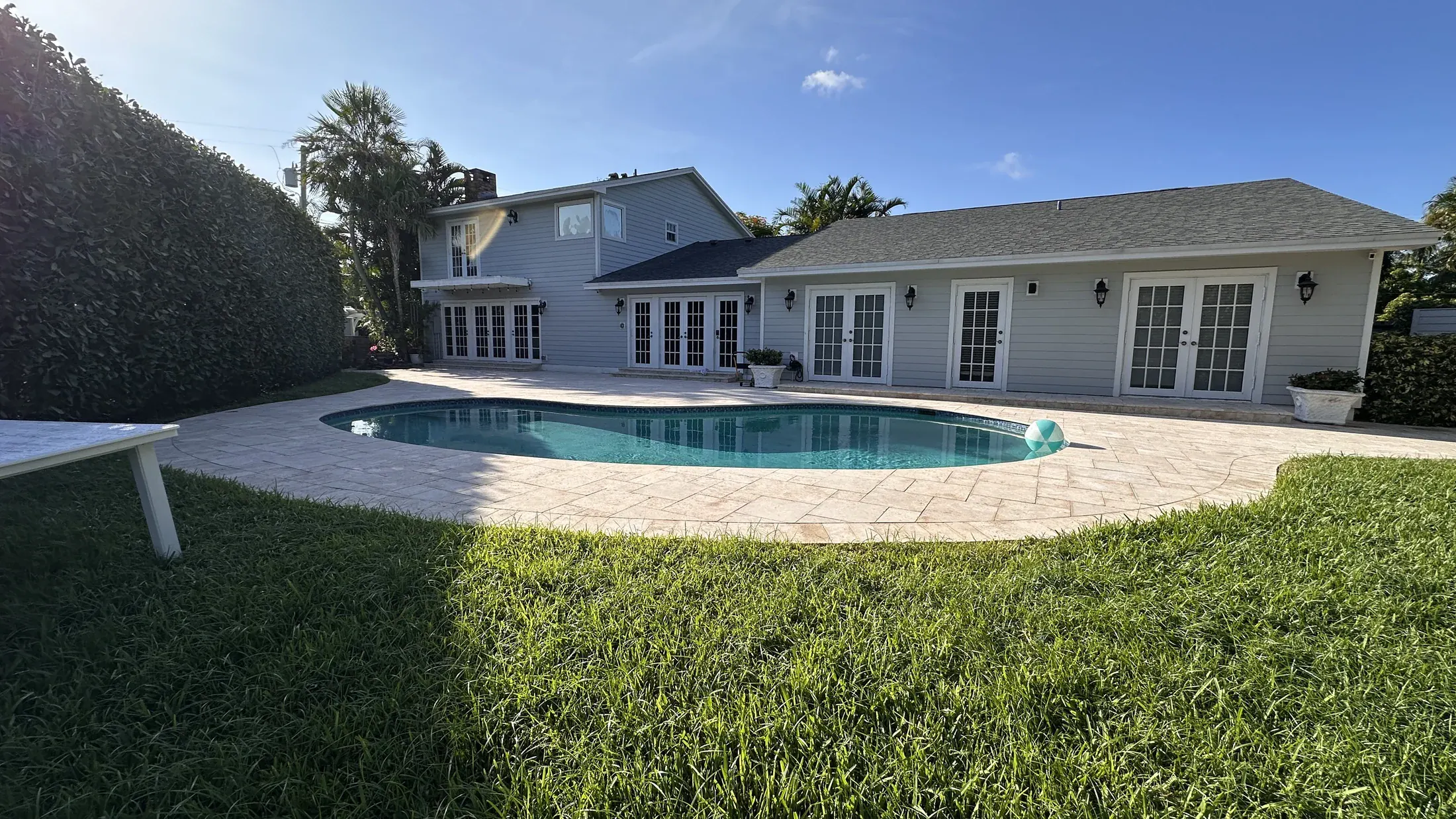 Travertine Pool Deck Repair work by Palm Beach Pavers